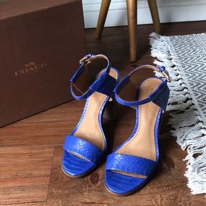 Coach block heel strappy sandal